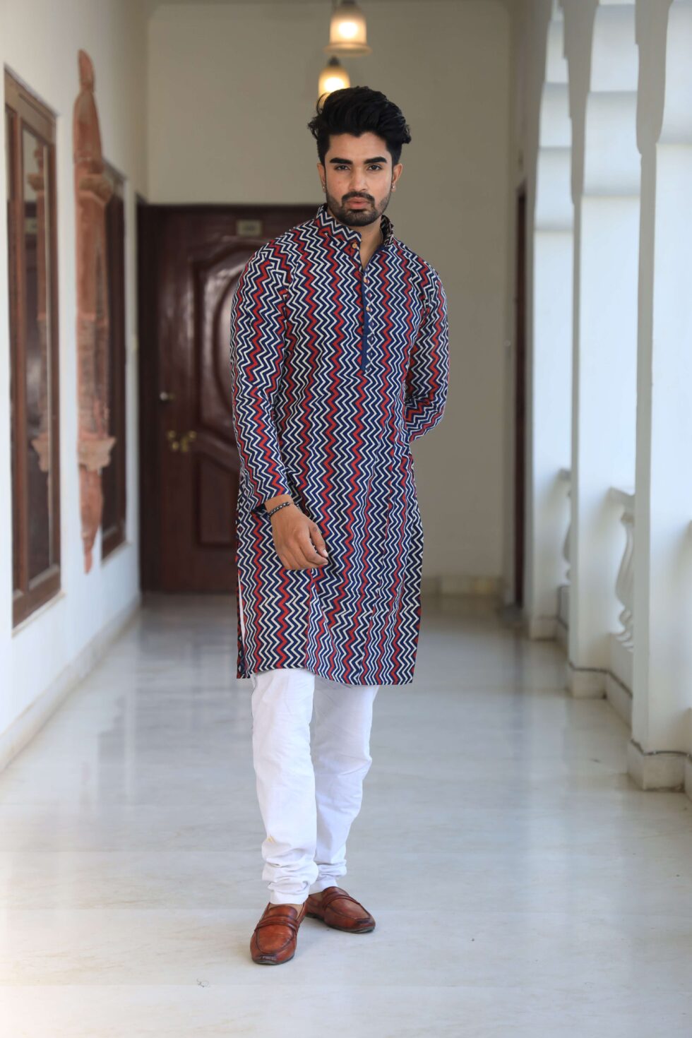 Cotton Kurta with Printed Design