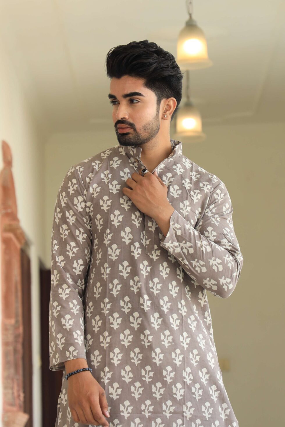 Back view of kurta set with elegant design