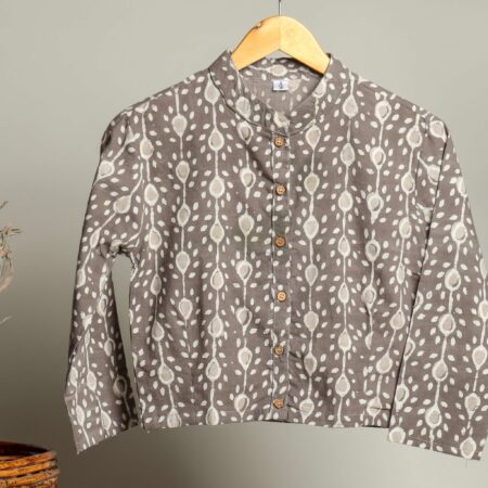 Handmade Block Print Cotton for Women ? Ethnic Floral Printed Top with Long Sleeves