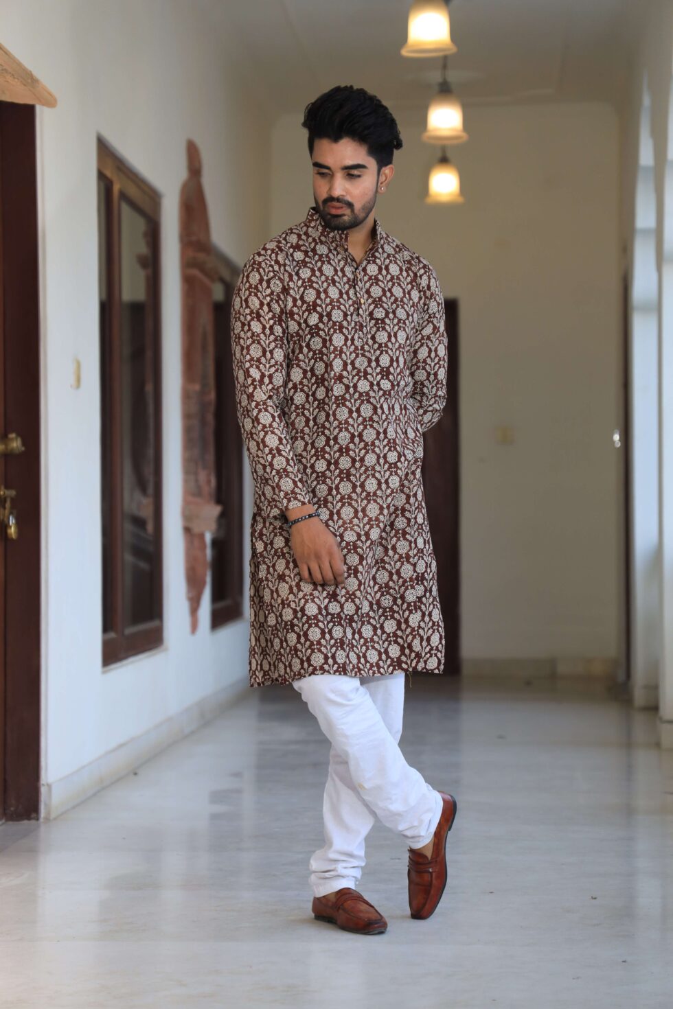 Handcrafted kurta for men with unique and exclusive packaging