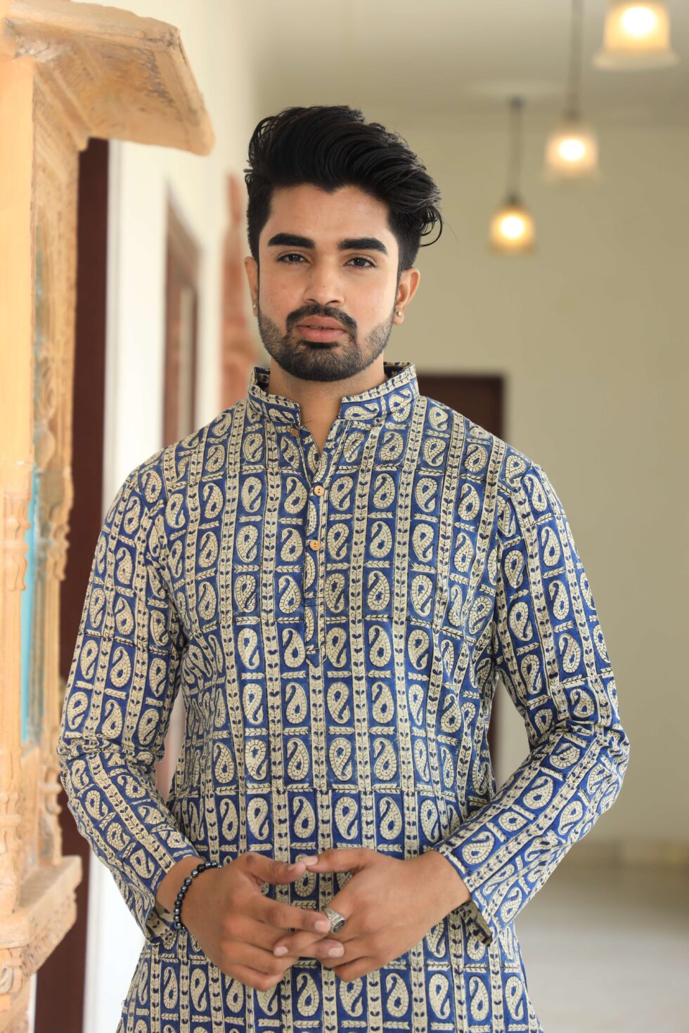 Detail of craftsmanship on kurta sleeve
