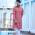 Front view of Men's Multicolor Printed Cotton Kurta by Jivanta Artifex